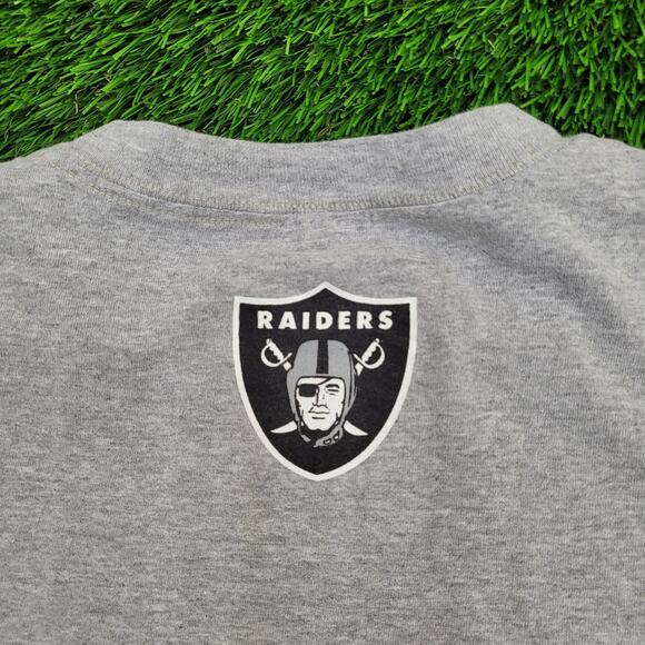 Vintage 90s Las Vegas Raiders Shirt Large 22x26 Gray Football - Picture 13 of 15